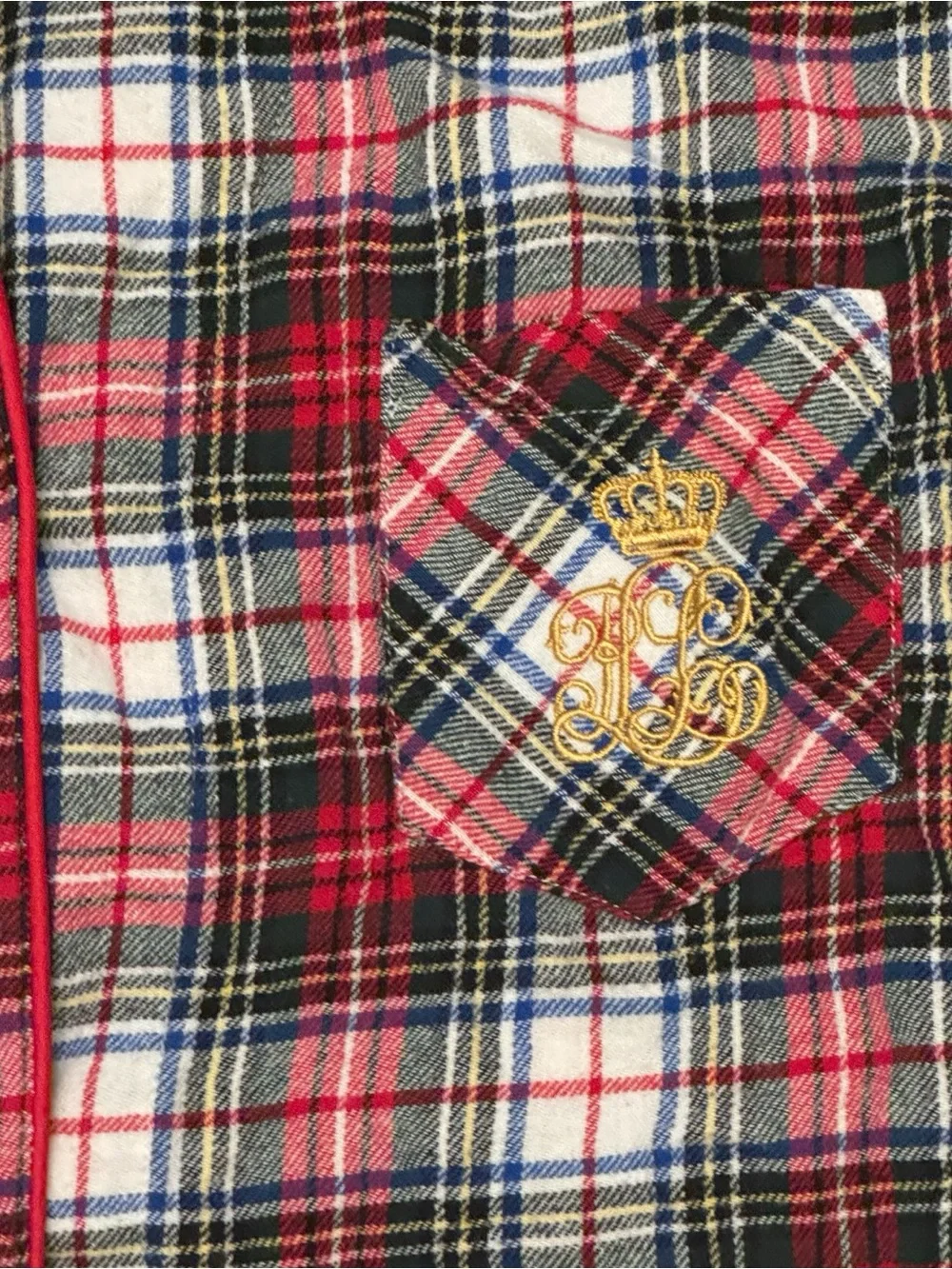 Lauren Ralph Lauren Plaid Pajamas Large